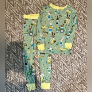 Little Sleepies pistachio hop to it pjs